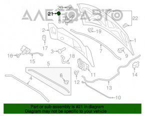 Bara de capota stanga Ford Mustang mk6 15- noua originala