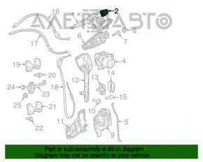 Manerul exterior de blocare a ușii din față dreapta pentru Jeep Compass 17- structură