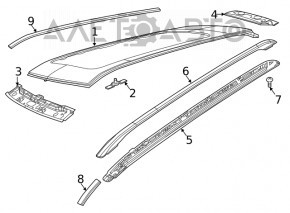 Capota dreapta a acoperisului Jeep Compass 17-