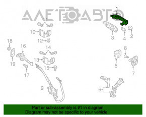 Mânerul ușii exterioare față stânga Jeep Renegade 15-