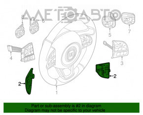 Butonul de control de pe volanul stâng al Jeep Renegade 15-