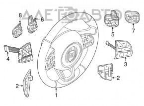 Butonul de control de pe volanul stâng al Jeep Renegade 15-