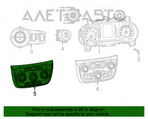 Controlul climatizării pentru Jeep Compass 17-18 manual