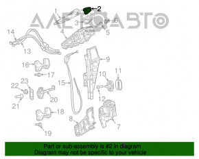 Manerul exterior de la ușa din spate dreapta a Jeep Compass 17- este un element structural