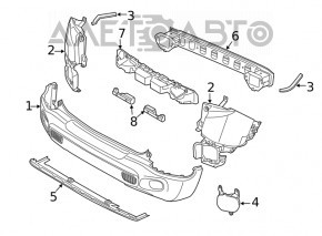 Capacul de bara spate inferior pentru Jeep Renegade 15-18, lucios, zgârieturi, presat.