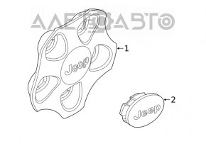 Capacul central al jantei Jeep Renegade 15-