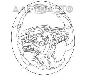 Руль голый Dodge Charger 15-20 рест кожа