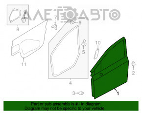 Дверь голая передняя левая Subaru XV Crosstrek 13-17 оранж G2U