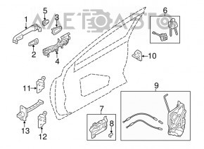 Петля двери верхняя передняя левая Subaru Forester 14-18 SJ