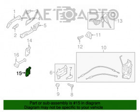 Buclele ușii din față dreapta de jos pentru Subaru Legacy 15-19