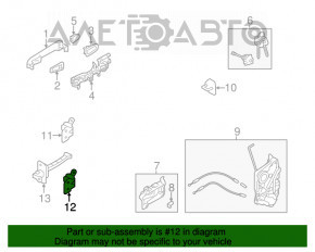 Buclele ușii din față stânga de jos pentru Subaru XV Crosstrek 13-17