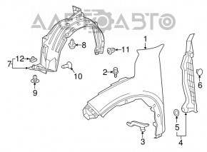 Aripa dreapta fata Honda HR-V 16-22