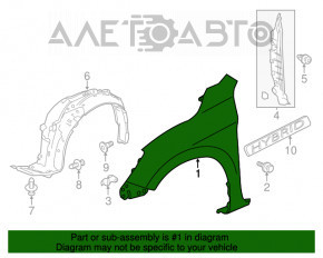 Крыло переднее правое Honda Accord 13-17