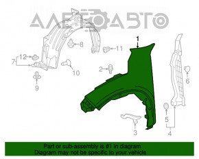 Aripa dreapta fata Honda HR-V 16-22 noua originala