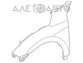 Aripa dreapta fata pentru Honda Civic X FC 16-18, noua, originala OEM.