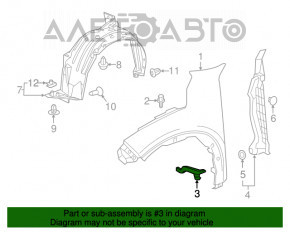 Кронштейн крыла нижний передний правый Honda HR-V 16-22 OEM