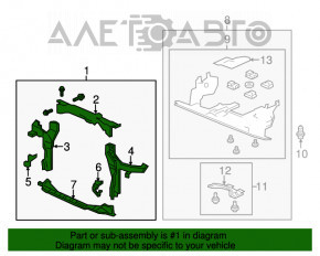 Televizorul panoului de bord al radiatoarelor Honda CRV 12-16