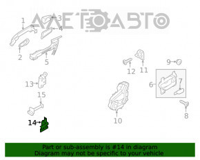 Петля двери нижняя задняя правая Subaru Forester 14-18 SJ