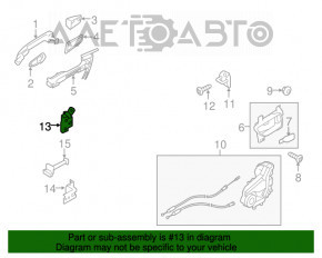 Петля двери верхняя задняя правая Subaru Legacy 15-19