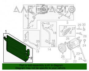 Радиатор кондиционера конденсер Ford Escape MK3 13-16 2.0T TYC