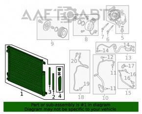 Condensator radiator aer conditionat Honda Civic X FC 16-21 2.0 TYC