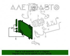 Радиатор кондиционера конденсер Lexus GS300 GS350 GS430 06-11 TYC