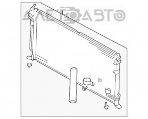 Radiatorul condensatorului de aer condiționat Mitsubishi Galant 04-12 nou TYC Taiwan