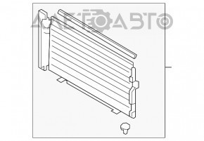 Radiatorul de aer condiționat al condensatorului pentru Subaru XV Crosstrek 13-17, nou, TYC Taiwan.