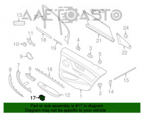 Controlul geamului electric din spate dreapta al BMW 3 F30 12-18 negru, automat