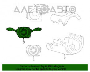 Подрулевые переключатели в сборе Mini Cooper F56 3d 14- под датчик дождя