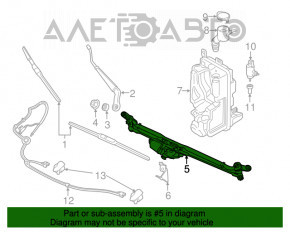 Trapezul de curățare a parbrizului cu motor pentru Mini Cooper F56 3d 14-