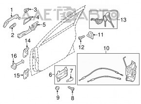 Blocare ușă față stânga Subaru Legacy 15-19