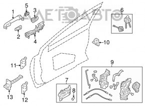 Blocare ușă față stânga Subaru XV Crosstrek 13-17