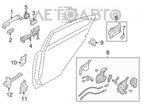 Blocare ușă spate stânga Subaru XV Crosstrek 13-17