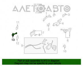 Limitatorul ușii din față stânga pentru Subaru Forester 08-13 SH