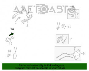 Limitatorul ușii din față stânga pentru Subaru Forester 14-18 SJ