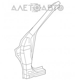 Partea din față dreapta a unui Lexus ES350 07-10, de culoare neagră, tăiată.