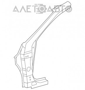 Bara de protecție față dreapta pentru Lexus ES300h ES350 13-18, argintie.