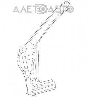 Передний щит, верхняя стойка, часть порога передняя левая Toyota Camry v40 серая