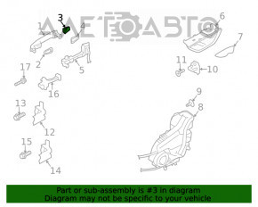 Capacul mânerului exterior al ușii din spate stânga pentru Subaru Forester 19- SK crom