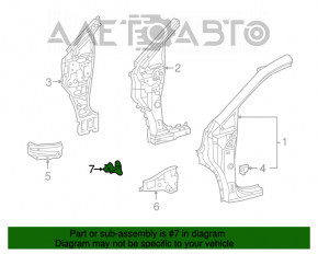 Suport aripi dreapta față Lexus RX350 RX450h 10-15