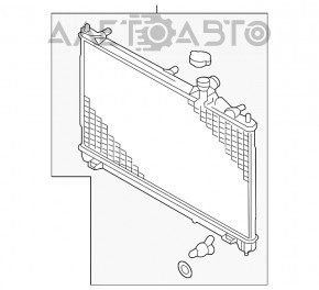 Radiator de răcire apă Mitsubishi Outlander 14-21 2.4, 3.0 nou TYC Taiwan