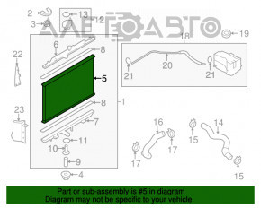 Radiator de răcire apă Nissan Rogue 07-12 nou TYC Taiwan