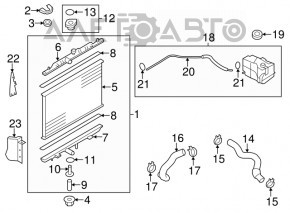 Radiator de răcire apă Nissan Rogue 07-12 nou TYC Taiwan