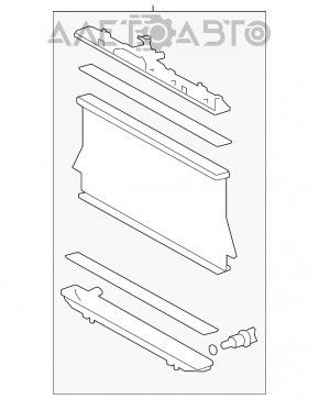 Radiator de răcire apă Toyota Highlander 14-16 3.5 nou TYC Taiwan