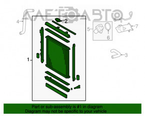 Radiator de răcire apă Toyota Sequoia Tundra 08-16 nou TYC Taiwan