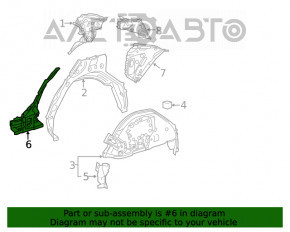 Deschidere aripa dreapta spate Toyota Camry v70 18-