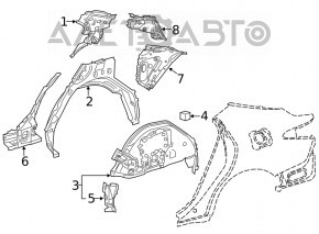 Deschidere aripa dreapta spate Toyota Camry v70 18-