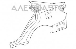 Четверть крыло задняя левая Lexus ES350 07-12 с центральной стойкой
