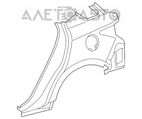 Aripa spate stânga a un sfert de Lexus CT200h 11-17.